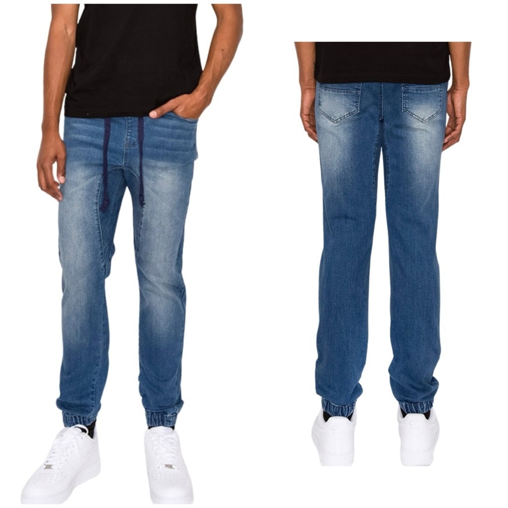 Victorious Men's drop crotch denim jean joggers size extra large relaxed casual